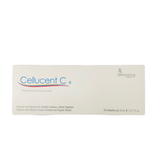 CELLUCENT C By Denova - Anticelulítico - Vitamina C, Silicio Orgánico, Centella Asiática - 10Amp x 5ml