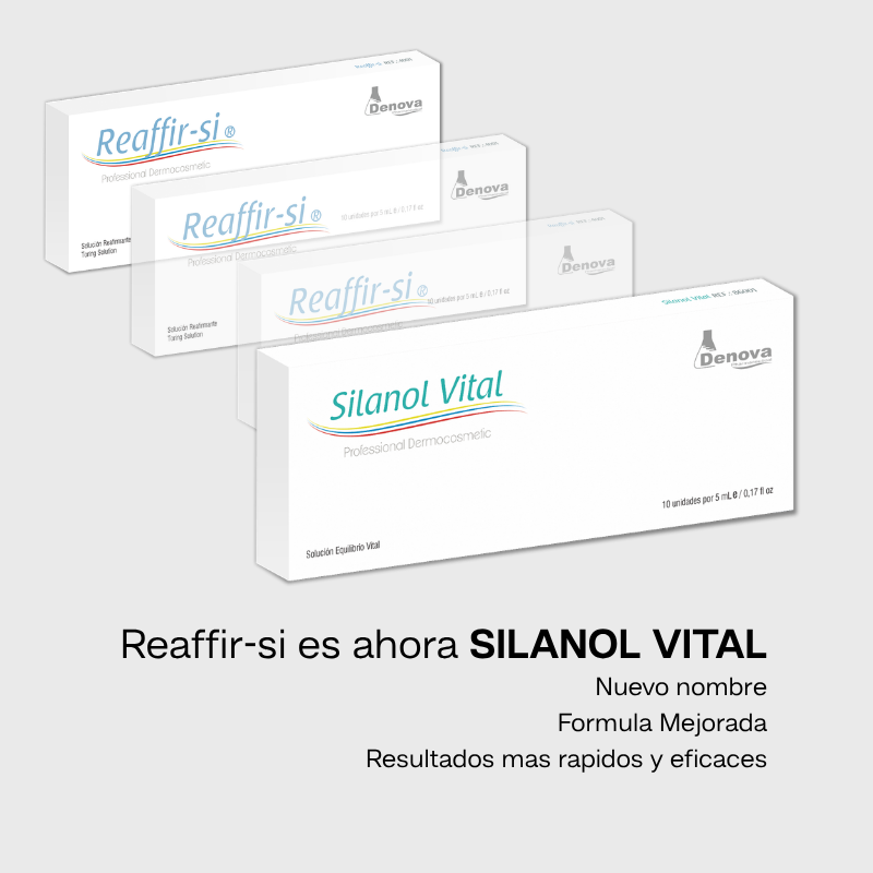 SIlanol Vital (antes REAFFIR-SI) By Denova - Silicio Orgánico - Reafirmante - Estrías - Celulitis - 10Amp x 5ml