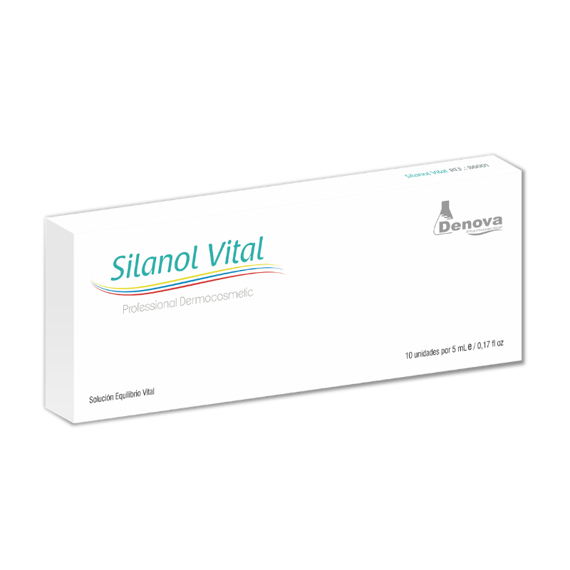 SIlanol Vital (antes REAFFIR-SI) By Denova - Silicio Orgánico - Reafirmante - Estrías - Celulitis - 10Amp x 5ml
