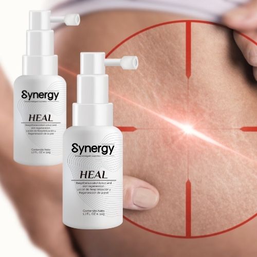 Synergy Heal Skin Care. Facial serum for face, acne, scars and stretch marks.