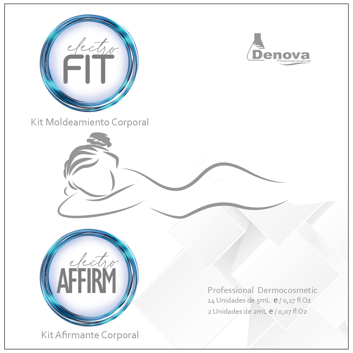 Kit Electro Fit 3 By Denova - Lipolítico Profundo - Afirmante y Kit Moldeamiento - Caja 16 Und