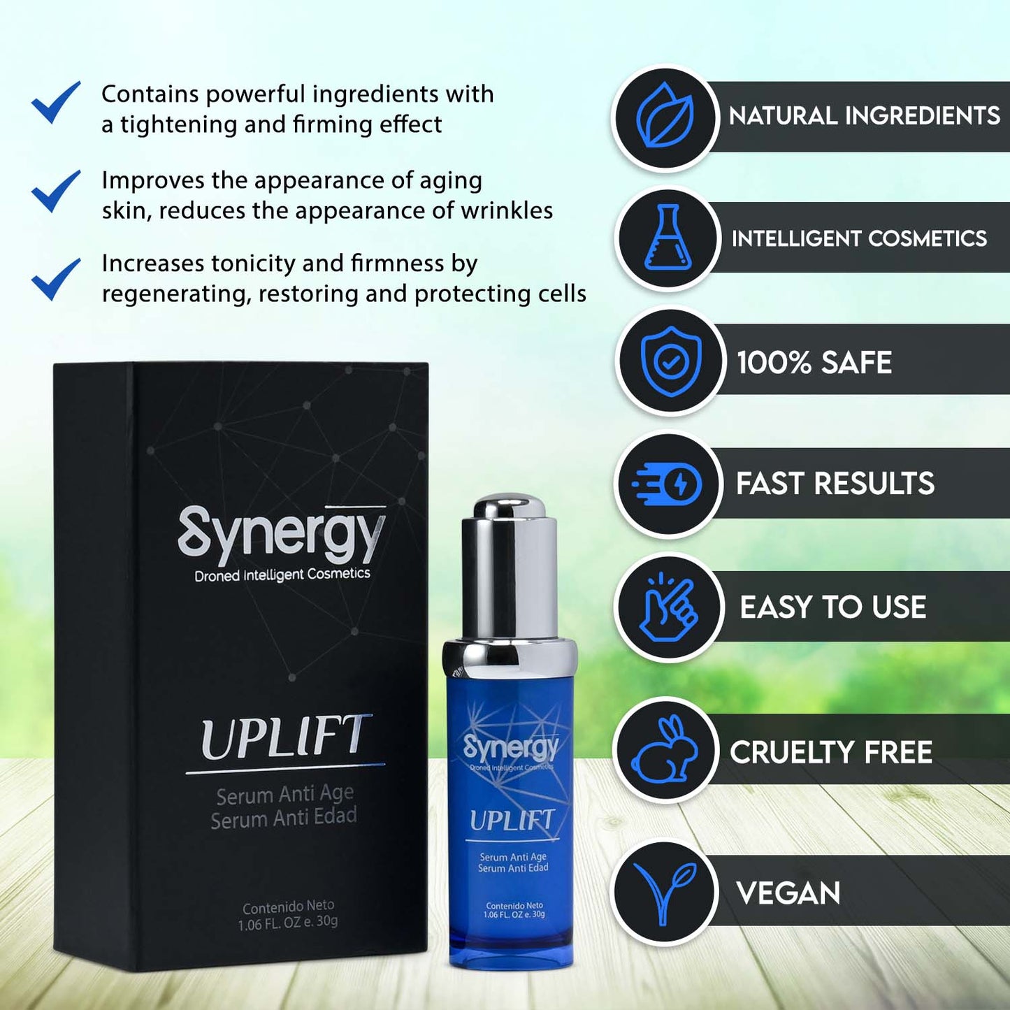 Synergy Uplift Serum facial antienvejecimiento y antiarrugas