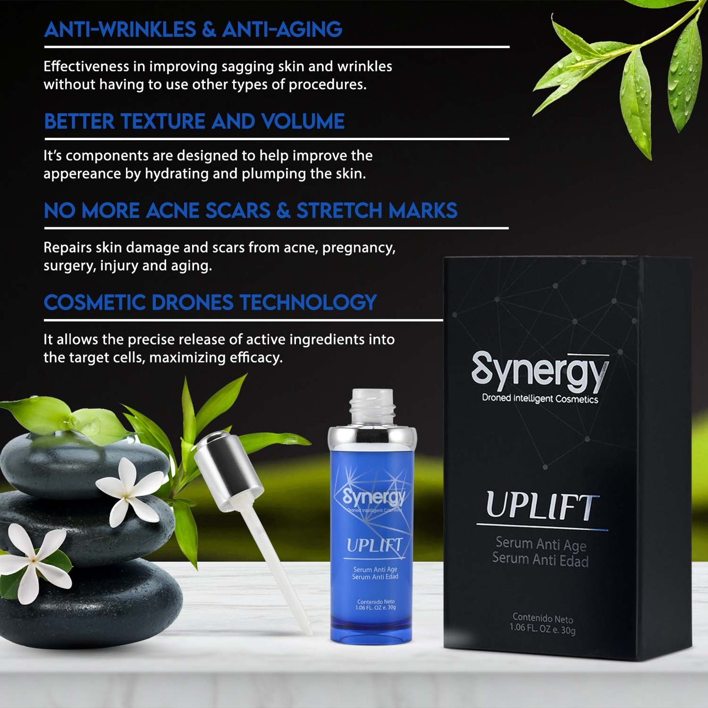 Synergy Uplift Serum facial antienvejecimiento y antiarrugas