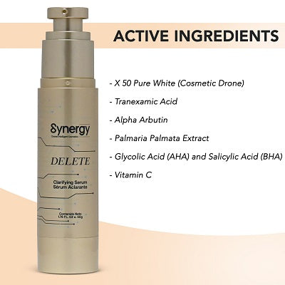 Synergy Delete Serum Aclarante Antimanchas Faciales 1.7FL Oz