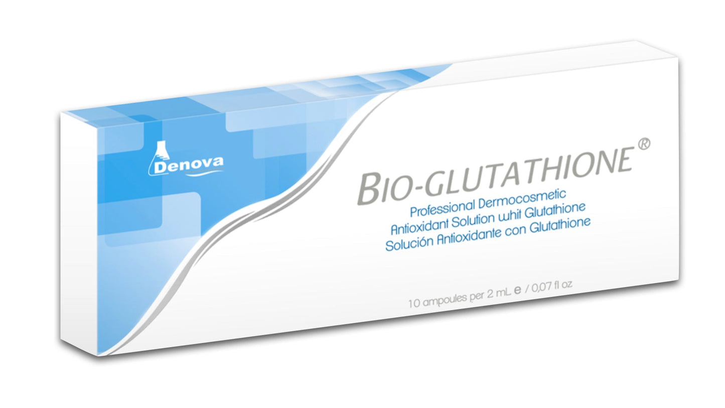 Bio-Glutathione By Denova para Reducción de Manchas Faciales y Manos- 10Amp x 2ml