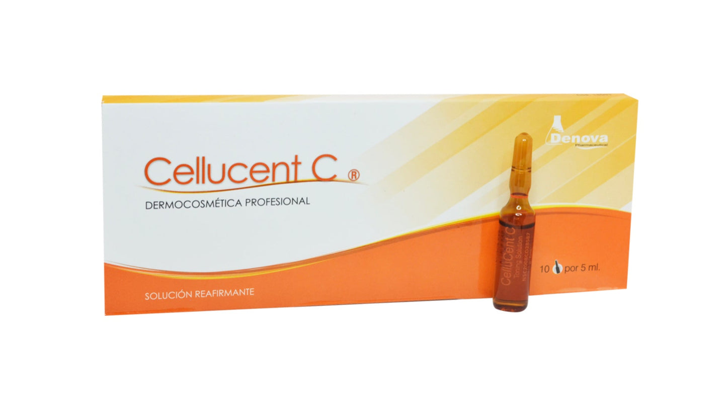 CELLUCENT C By Denova - Anticelulítico - Vitamina C, Silicio Orgánico, Centella Asiática - 10Amp x 5ml